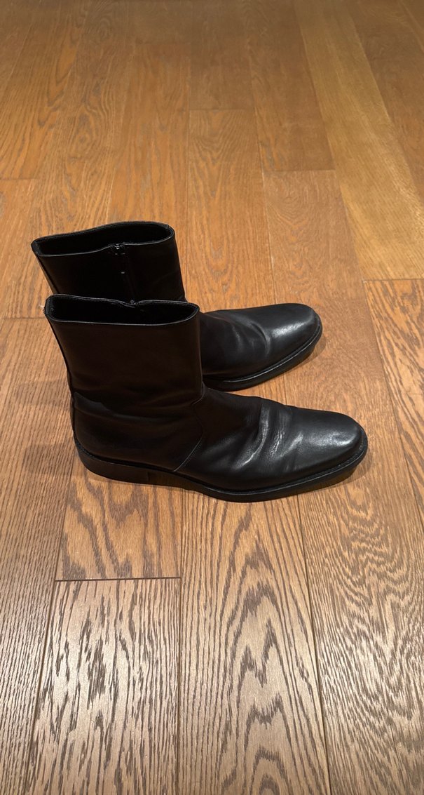 44 Numara Siyah Emporio Armani Erkek Deri Bot - Görsel 3