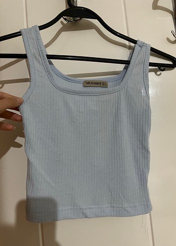 s Beden M bedenide mevcuttur Mavi yumuşak kumaş Mini Kolsuz Atlet