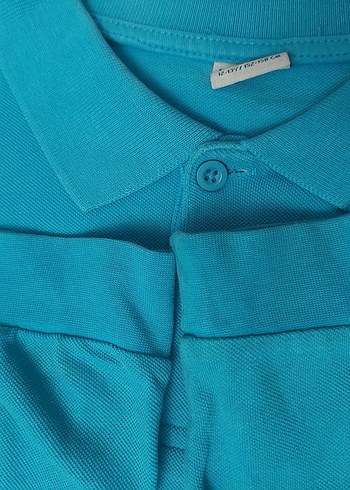 12-13 Yaş Beden mavi Renk Erkek Çocuk Uzun Kollu Mavi Polo Tişört