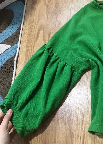 Yeşil Salaş Kadın Sweatshirt - Görsel 3