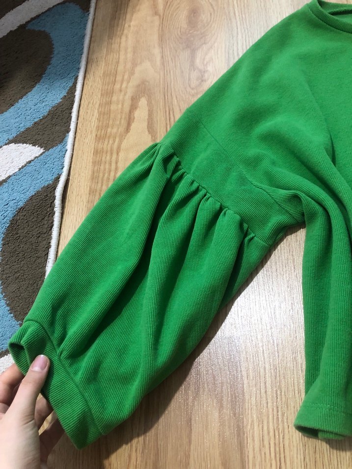 Yeşil Salaş Kadın Sweatshirt - Görsel 3