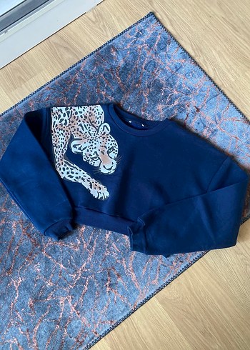 Koyu Mavi bayan  Sweatshirt - Görsel 2