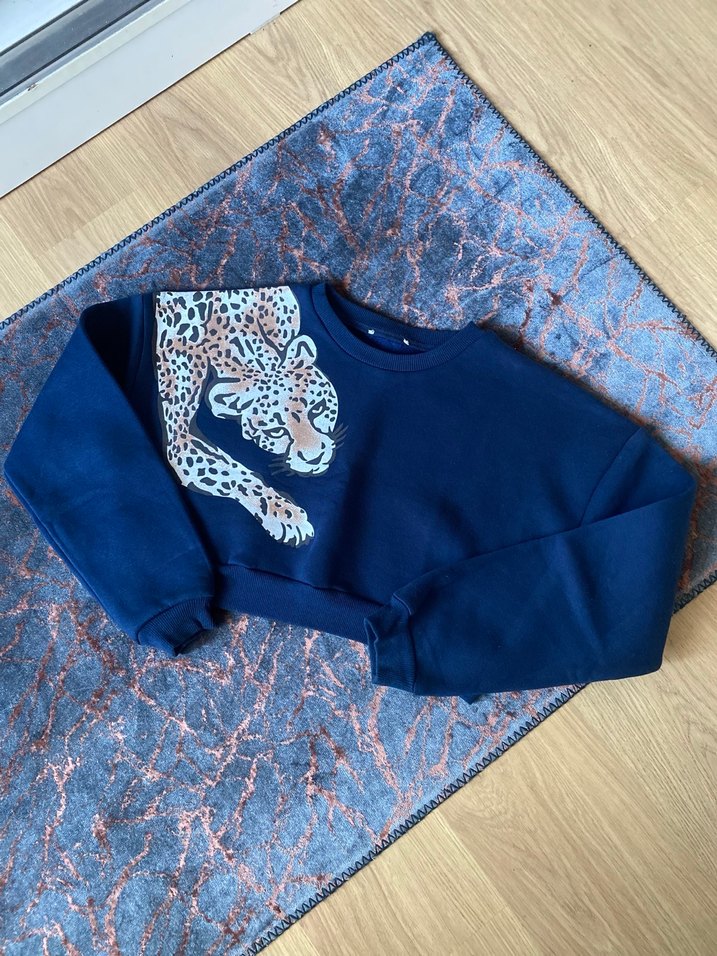 Koyu Mavi bayan  Sweatshirt - Görsel 2