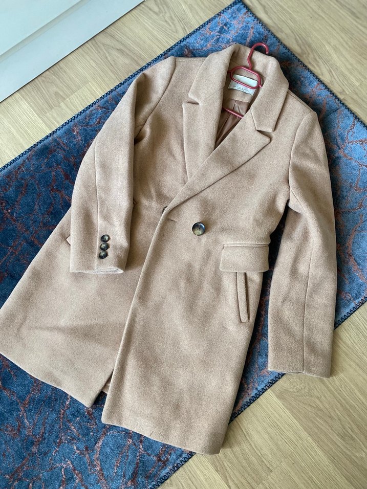 Kadın Camel kaşe Midi Kaban - Görsel 3