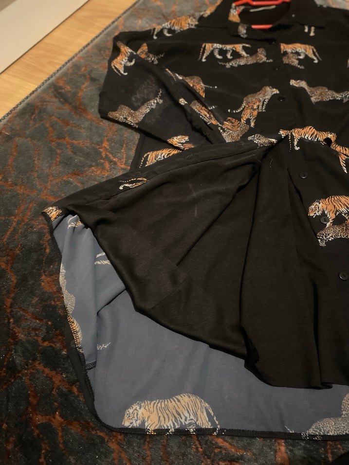 Leopar Desenli Uzun Kollu Kadın Gömlek elbise - Görsel 3