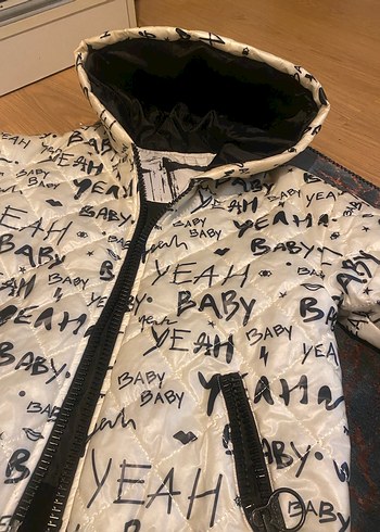 Kapüşonlu Baskılı Kadın Street Wear Ceket - Görsel 3