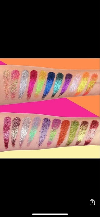 Beden Renk Rude cosmetics United Shades of Glitter far paleti