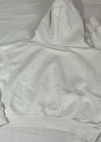 m Beden Beyaz Kapüşonlu Kadın Sweatshirt