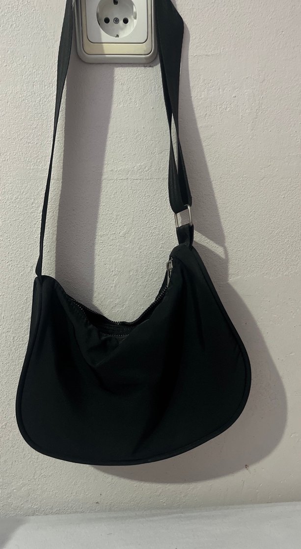 Siyah Minimalist Kadın Omuz Çantası - Görsel 2