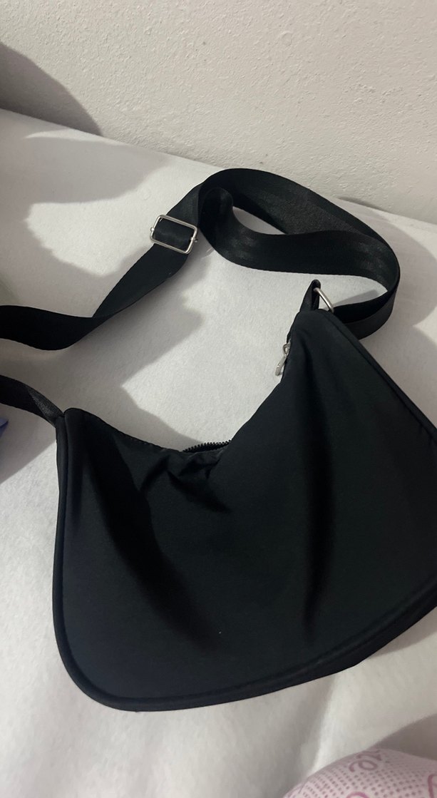 Siyah Minimalist Kadın Omuz Çantası - Görsel 3
