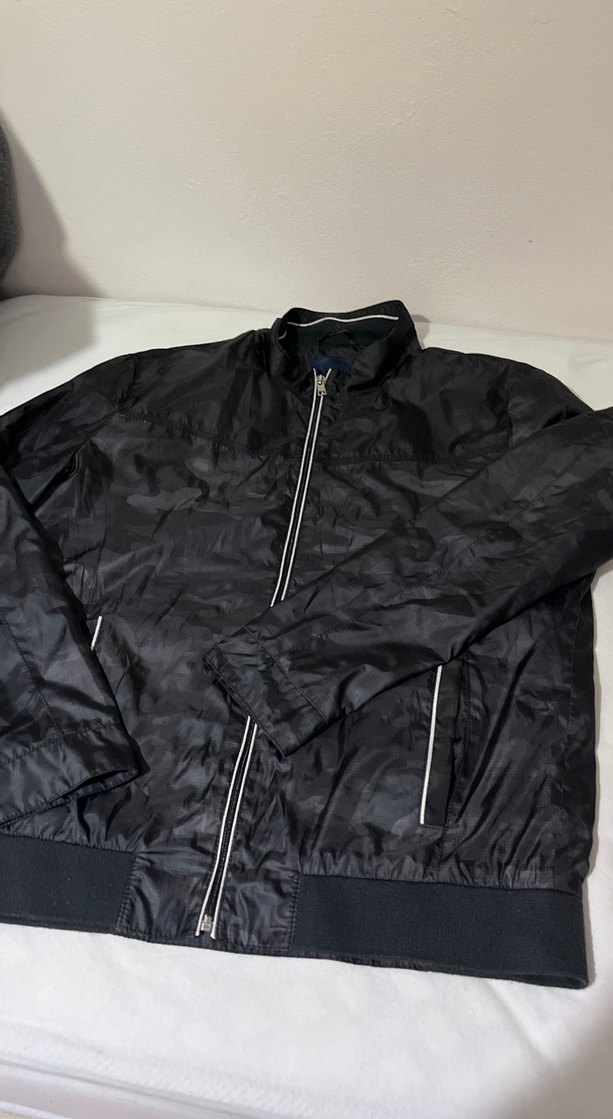 Fermuarlı Siyah Erkek Yağmurluk - Görsel 2