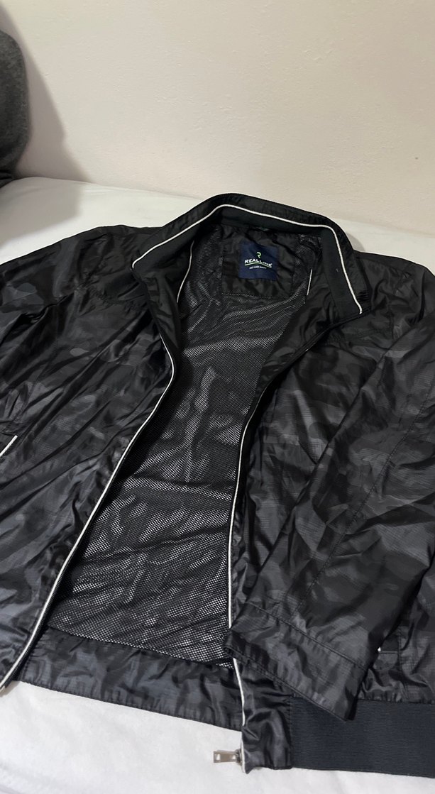 Fermuarlı Siyah Erkek Yağmurluk - Görsel 3