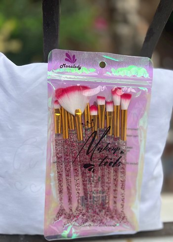 Pastel Pembe Makyaj Fırça Seti - Görsel 2