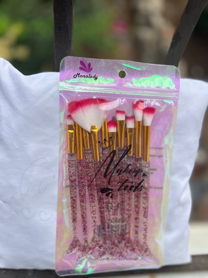 Pastel Pembe Makyaj Fırça Seti - Görsel 2