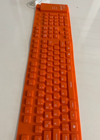 Renkli Turuncu Silikon Klavye - Görsel 2