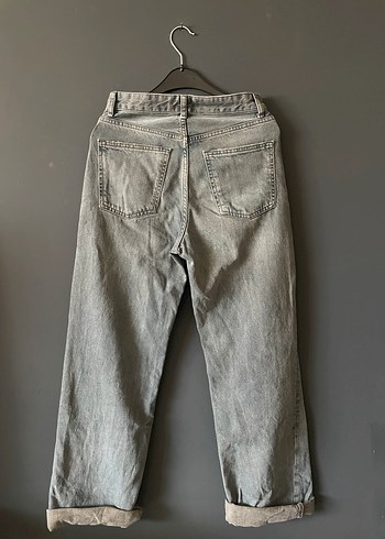 Diğer Gri Salaş Kesim Midi Kadın Kot Pantolon