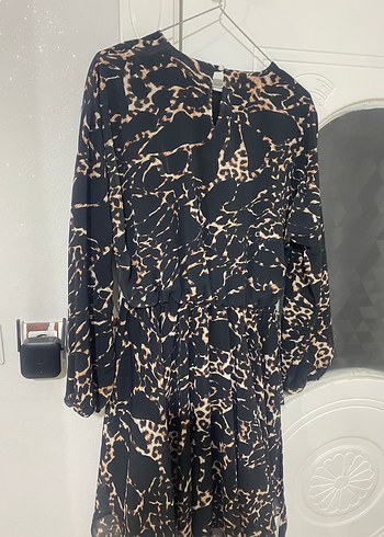 Diğer Leopar Desenli Mini Elbise