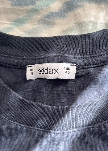 40 Beden Addax Lacivert Kadın Kısa Kollu Pamuklu Tişört
