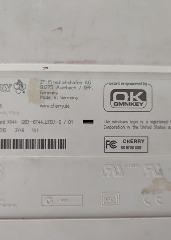 Omnikey OK Cherry 6700 USB smart card okuyuculu Q klavye - Görsel 3