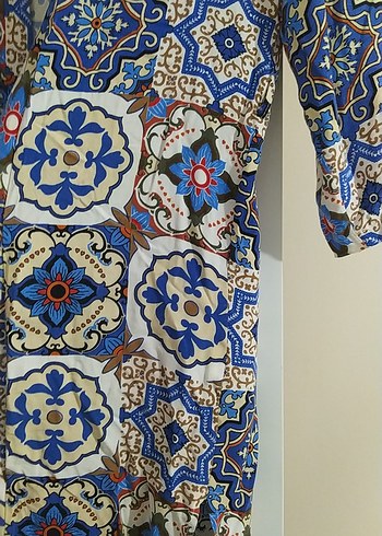 Diğer Bohem Çok Renkli Uzun Kimono