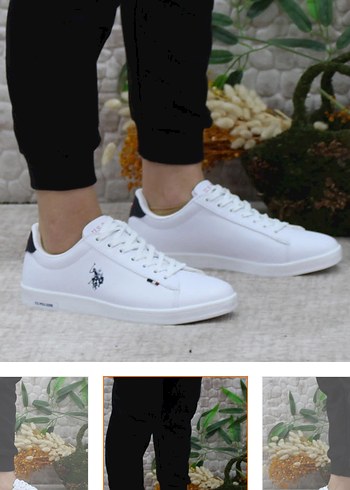 Beyaz Bağcıklı Spor Ayakkabı - Görsel 2