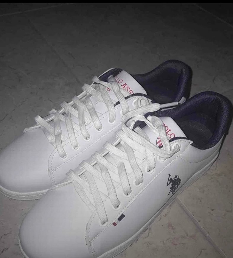 Beyaz Bağcıklı Spor Ayakkabı - Görsel 3