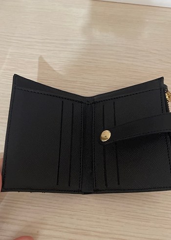 Addax Siyah Deri Tokalı Kadın Cüzdanı