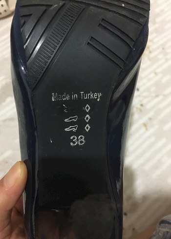 38 Beden mavi Renk Mavi Parlak Kadın Klasik Topuklu Ayakkabı