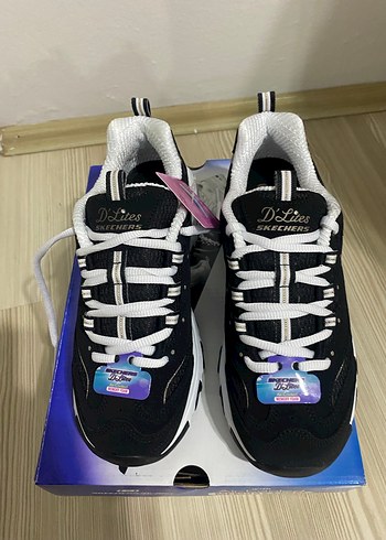 Skechers Dlites siyah kadın spor ayakkabı - Görsel 4