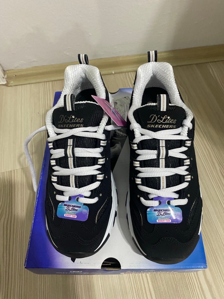 Skechers Dlites siyah kadın spor ayakkabı - Görsel 4