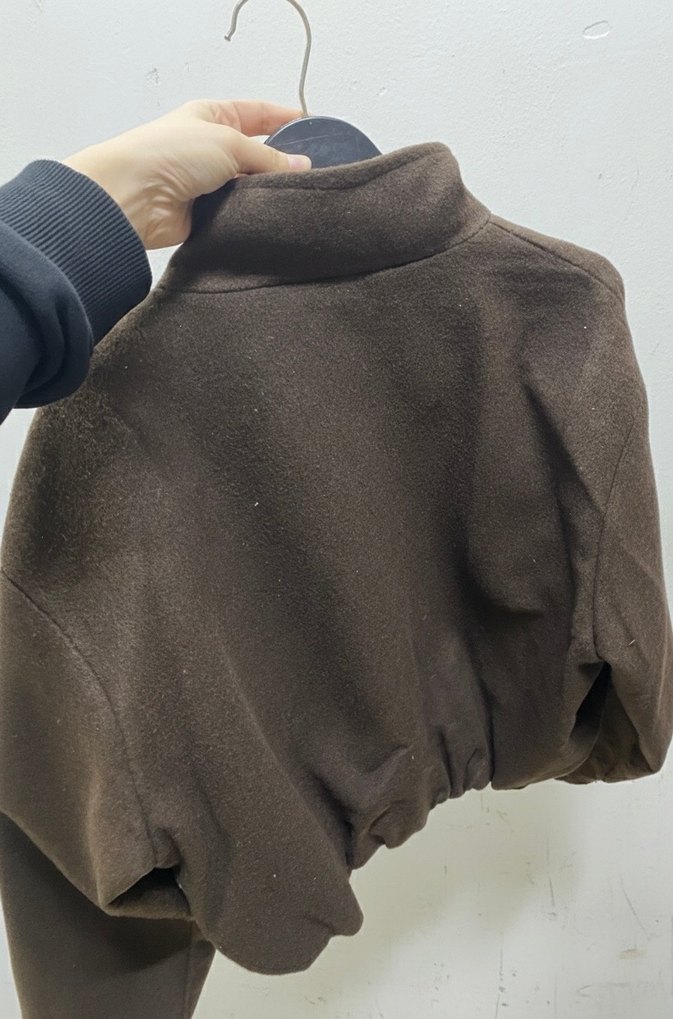 Kahverengi Fermuarlı Kadın Polar Ceket - Görsel 2