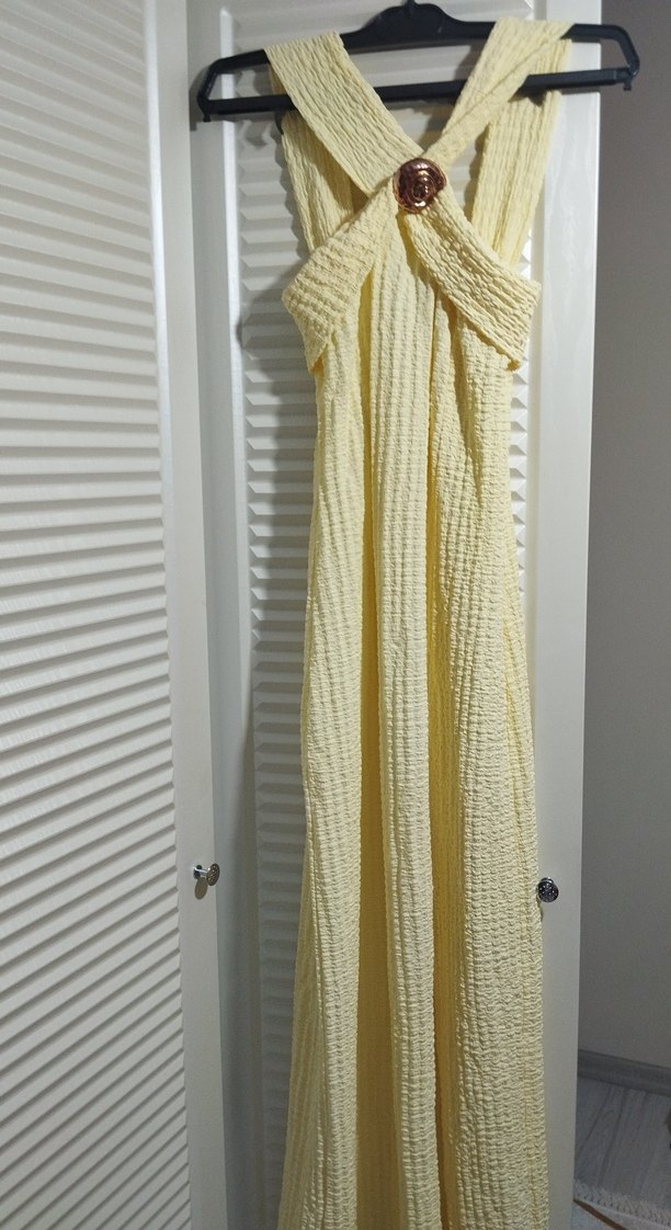 kısa Turkuaz Bohem Kadın Elbise - Görsel 2