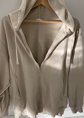 Penti Bej Kapüşonlu Fermuarlı Kadın Sweatshirt