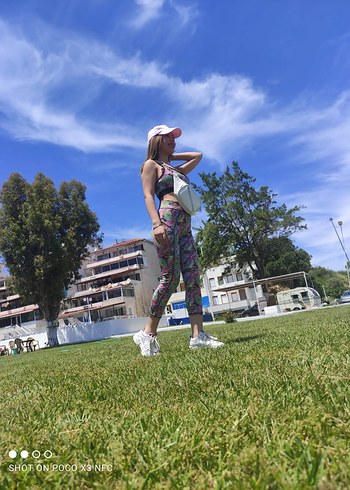 Pembe Bağlama Desenli Midi Spor Takım - Görsel 4