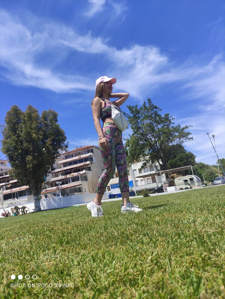 Pembe Bağlama Desenli Midi Spor Takım - Görsel 4