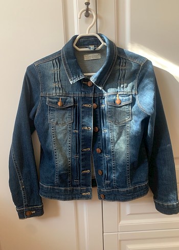 Düğmeli kız çocuk Denim Ceket