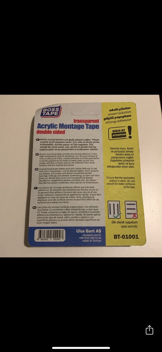 Çift Taraflı Kırmızı Silikonize Bant 18mm x 2mt - Görsel 2