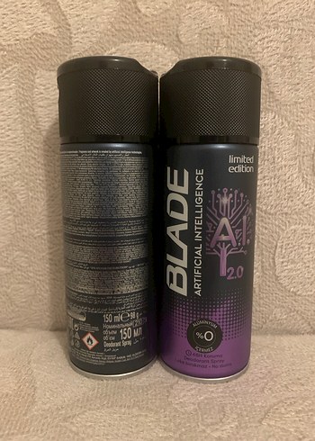 Blade Yapay Zeka Erkek Deodorant Sprey 2'li Set - Görsel 2