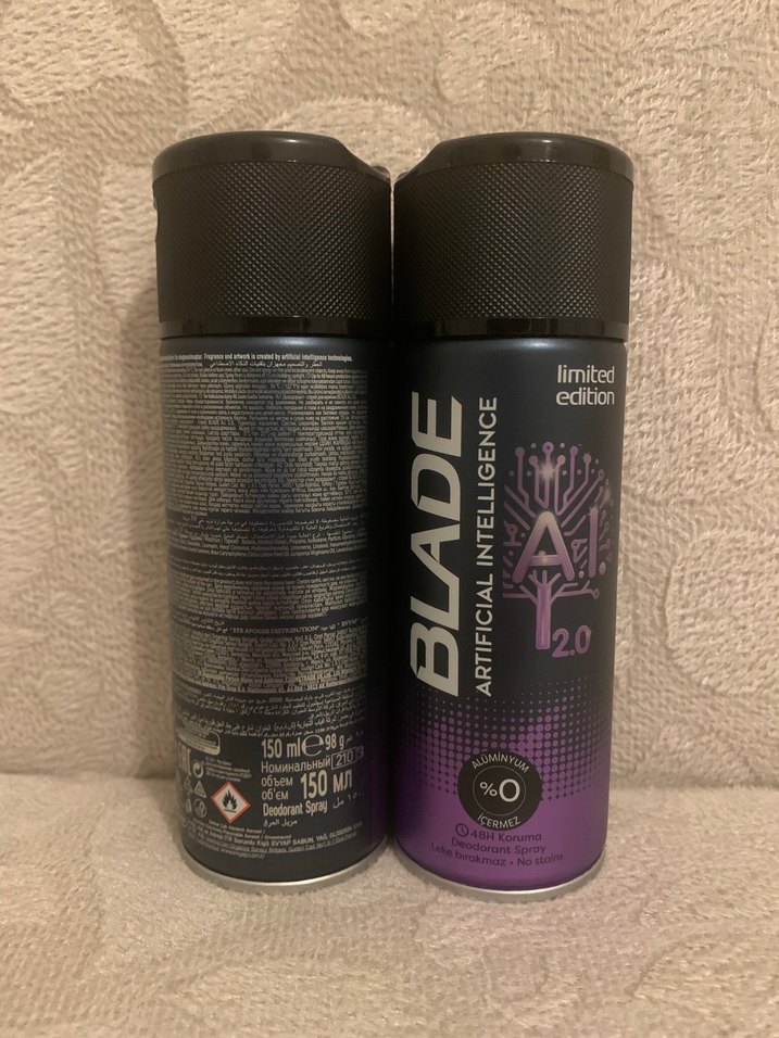 Blade Yapay Zeka Erkek Deodorant Sprey 2'li Set - Görsel 2