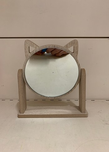 Bej Kedi Figürlü Masaüstü Ayna - Görsel 4