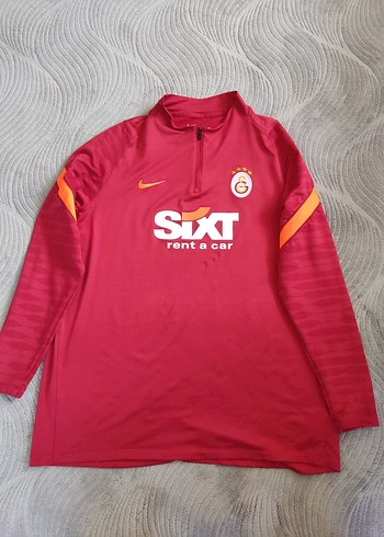 Nike Kirmizi Nike Galatasaray Yari Fermuarli Antrenman Ustu