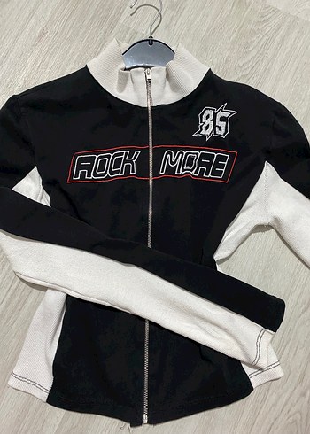 Diğer Siyah Mini Rock Punk Fermuarlı Ceket
