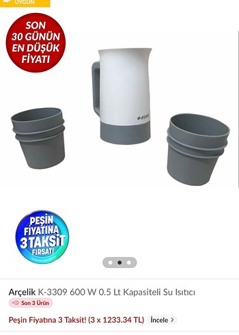 ARÇELİK 0.5 LT. ARAÇ SU ISITICISI - Görsel 4