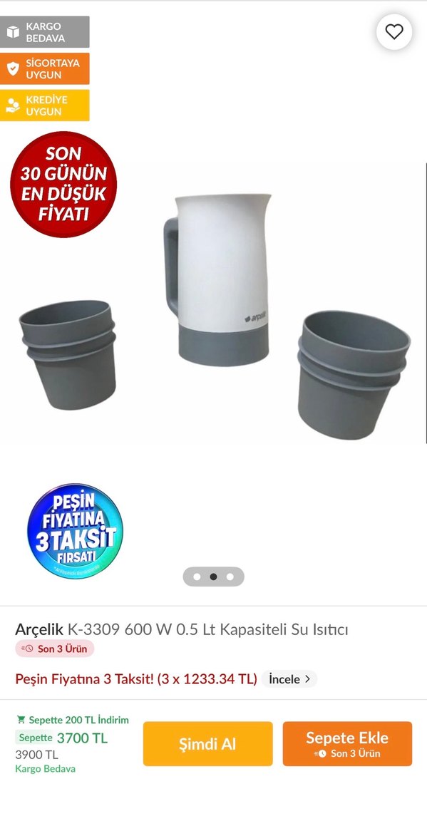 ARÇELİK 0.5 LT. ARAÇ SU ISITICISI - Görsel 4