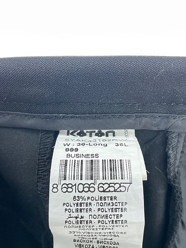 36 Beden siyah Renk Koton Düz Kesim %70 İndirimli.