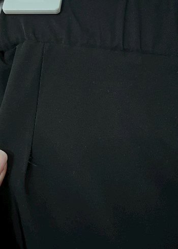38 Beden Siyah Pilili Midi Kadın Kumaş Pantolon