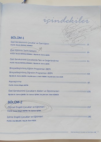  Beden Özel Gereksinimli Çocuklar ve Özel Eğitim
