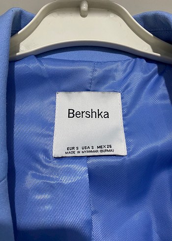 s Beden Mavi Düğmeli Kadın Blazer Ceket