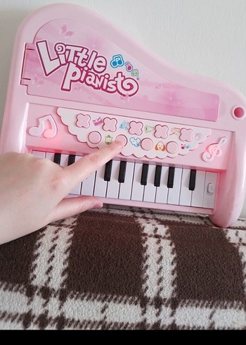 Beden Pembe Pastel Renkli Eğitici Mini Piyano