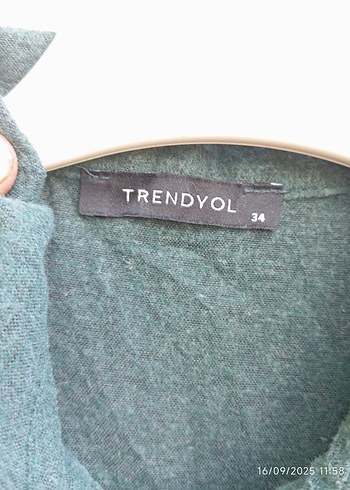 Trendyol & Milla Düğmeli Uzun Kollu Keten gömlek